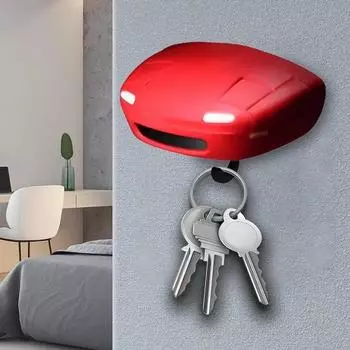 Автомобильный держатель для ключей с открытым фарами, настенный держатель для ключей, крючки для ключей, винтажный прочный практичный держатель для ключей, вешалки для ключей красный