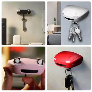 Автомобильный держатель для ключей с открытыми фарами, настенное крепление, винтажные вешалки для ключей, переносные крючки для ключей для прихожей, входа, кухонного держателя для ключей белый