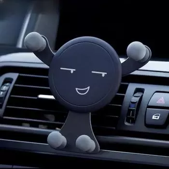 Автомобильный держатель для мобильного телефона на вентиляционную решетку, универсальное крепление для мобильного телефона с вращением на 360° Bear Black