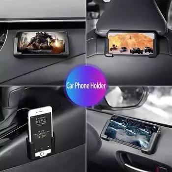 Автомобильный держатель для мобильного телефона, самоклеящийся, многофункциональный настенный ящик для хранения без дырокола, органайзер, подставка для пульта дистанционного управления телевизором чёрный