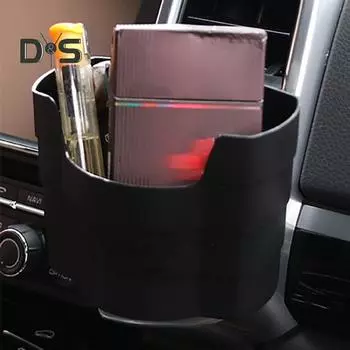 Автомобильный держатель для напитков большой емкости, чехол-клип для телефона, автомобильное крепление для вентиляционного отверстия, коробка для хранения бутылок безалкогольных напитков, воды, кофейной чашки чёрный