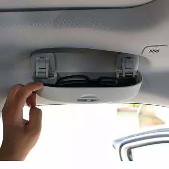 Автомобильный держатель для очков, чехол для солнцезащитных очков, коробка для солнцезащитных очков для Aodi Q3 Q5 SQ5 Q7 A1 A3 S3 A4 A6 A7 S6 S7 S4 RS4 A5 S5 серый