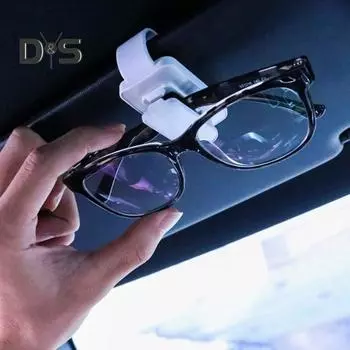 Автомобильный держатель для очков, универсальный автомобильный козырек, держатель для солнцезащитных очков, зажим для губки, пружинная вешалка для очков, зажим для билетной карты, крепление для очков красный