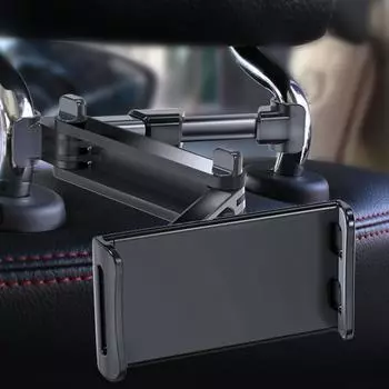 Автомобильный держатель для планшета, подголовник, крепление для планшета, складной автомобильный держатель на подголовник для телефонов 5-11 дюймов чёрный