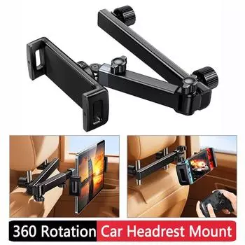 Автомобильный держатель для планшета, выдвижной кронштейн, автомобильный подголовник, крепление для планшета, вращающееся на 360 градусов, подставка для подголовника, подставка для iPad Pro Air Mini Samsung Tab