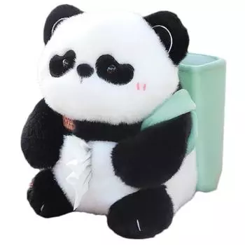 Автомобильный держатель для салфеток 2-в-1, держатель для салфеток в виде плюшевого животного из мультфильма, автомобильный мусорный бак, чехол для салфеток на подлокотник автомобиля, декоративный органайзер для