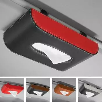 Автомобильный держатель для салфеток, большая емкость, износостойкий, простая установка, автомобильный козырек для ткани черный белый