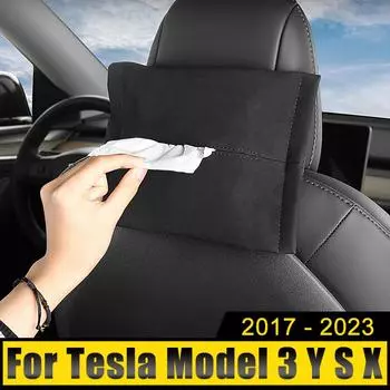 Автомобильный держатель для салфеток, центральная консоль, подлокотник, чехол для салфеток с ремешком для Tesla Model 3 XYS 2017-2019 2020 2024 2024 2024