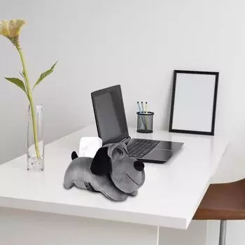 Автомобильный держатель для салфеток с плюшевой собачкой Автомобильный держатель для салфеток с мультяшной плюшевой собачкой Коробка для салфеток Хранение бумаги Автомобильный держатель для салфеток с плюшевой собачкой света кофе