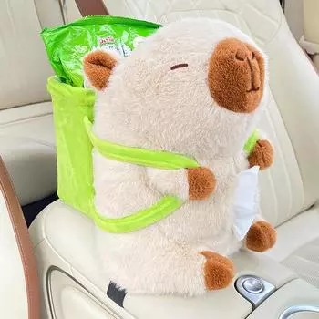 Автомобильный держатель для салфеток, симпатичная автомобильная коробка для салфеток и держатели для салфеток, креативное 2-в-1 автомобильное мусорное ведро с держателем для салфеток, чехол для салфеток на подлокотник автомобиля