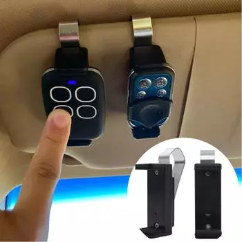 Автомобильный держатель для солнцезащитного козырька, пульт дистанционного управления воротами гаража 47-68 мм, автомобильный брелок для ключей, универсальный открыватель для барьеров, быстрая установка чёрный