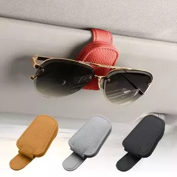 Автомобильный держатель для солнцезащитных очков, тонкая текстура, жесткая пряжка, зажим для очков, гуманизированные очки премиум-класса с солнцезащитным козырьком хаки