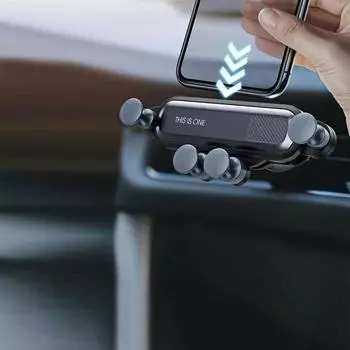 Автомобильный держатель для сотового телефона, крепление на вентиляционное отверстие автомобиля, гравитационный держатель, подставка для телефона, аксессуары для деталей интерьера, универсальные товары для тюнинга автомобиля чёрный