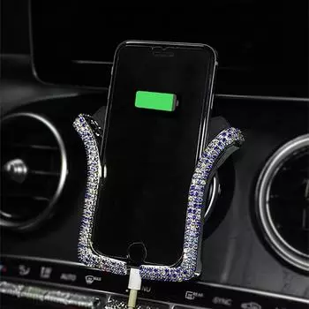 Автомобильный держатель для сотового телефона в форме бриллианта, ленивый автомобильный держатель с защелкой, многофункциональный, U-образной формы