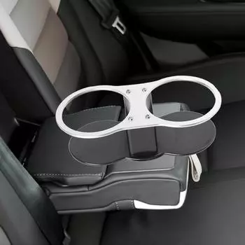 Автомобильный держатель для стакана, центральная консоль, двойной держатель для стакана с водой, органайзер для бутылок с напитками, аксессуары для салона автомобиля серебряный