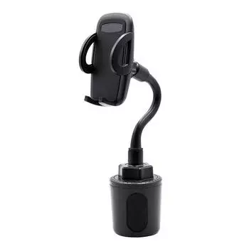 Автомобильный держатель для стакана, держатель для мобильного телефона, шланг, универсальный, гибкий, пластиковый, ударопрочный, навигационный, автомобильный кронштейн, многофункциональный, настройка One Size чёрный