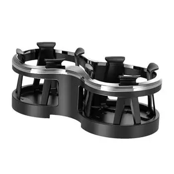 Автомобильный держатель для стакана, многофункциональный держатель для напитков с регулируемым основанием для крепления, автомобильный держатель для бутылки с водой для транспортного средства, грузовика чёрный