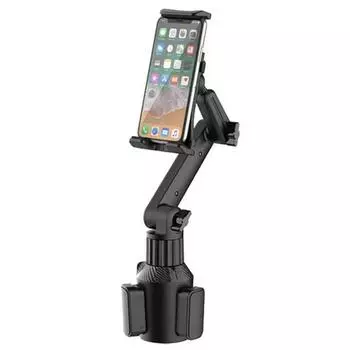 Автомобильный держатель для стакана, ноутбук, регулируемая ручка для планшета на 360 градусов, наклонная планка, держатель для планшета, противоскользящее треугольное основание, подставка для ноутбука, автомобильные аксессуары чёрный