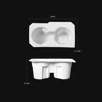 Автомобильный держатель для стакана с центральным управлением, держатель для напитков, силиконовый ящик для хранения стакана для воды для Tesla Model 3 Highland 2024, аксессуары для интерьера чёрный