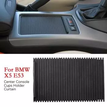 Автомобильный держатель для стакана воды, занавеска, центральная консоль, крышка, скользящая шторка, крышка для BMW X5 E53 1998-2006 51168408026 51168402941 чёрный