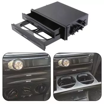 Автомобильный держатель для стаканов и напитков, органайзер для хранения, двойной и одинарный Din CX-28, карман для радио, универсальные автомобильные держатели для стаканов и бутылок