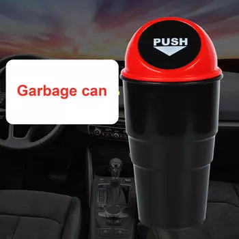 Автомобильный держатель для стаканов, мусорный бак с крышкой, ведро для хранения, многоцелевой мешок для мусора red lid