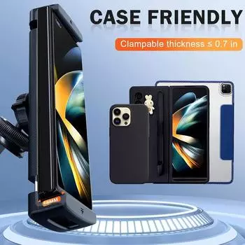 Автомобильный держатель для телефона Galaxy Z Fold 3 Z Fold 2 Z Fold 4,7-6,9-дюймовые мобильные телефоны с автоматическим креплением, автомобильные аксессуары, GPS-станок F0L9 чёрный