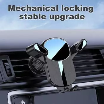 Автомобильный держатель для телефона, крепление на лобовое стекло, приборную панель, крепление на вентиляционное отверстие, управление одной рукой чёрный