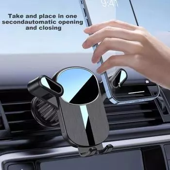 Автомобильный держатель для телефона, крепление на лобовое стекло, приборную панель, крепление на вентиляционное отверстие, управление одной рукой, универсальная автомобильная подставка для мобильного телефона без помощи рук для iPhone чёрный