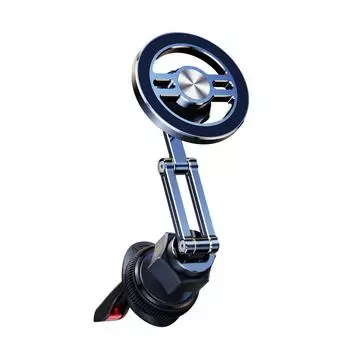 Автомобильный держатель для телефона Магнитный автомобильный телефон Мощный внутренний магнит Выдвижная противоударная устойчивая подставка чёрный