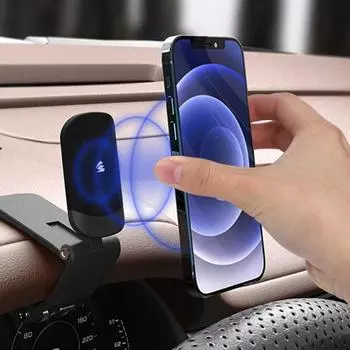 Автомобильный держатель для телефона, магнитный GPS-кронштейн для приборной панели, навигационный зажим, вентиляционное крепление HUD, универсальный магнит, подставка для панели заднего вида автомобиля синий