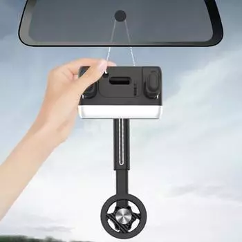 Автомобильный держатель для телефона, магнитный кронштейн для зеркала заднего вида с регулируемой телескопической штангой, высокая устойчивость
