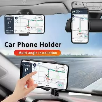 Автомобильный держатель для телефона на 360 градусов, универсальные подставки для смартфонов, автомобильная стойка, поддержка приборной панели, авторучка, фиксированный кронштейн для мобильного телефона чёрный