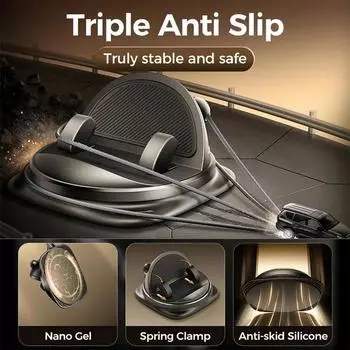 Автомобильный держатель для телефона на приборной панели, вращающийся на 360°, с нескользящей силиконовой подставкой, подставка для телефона для автомобиля, прочный клей De S6K3 розовый