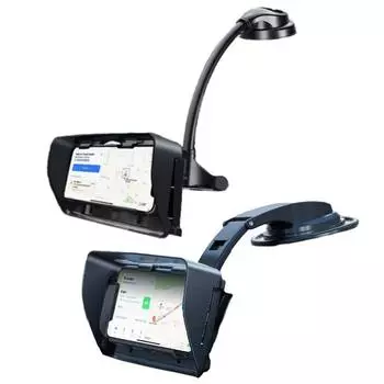 Автомобильный держатель для телефона на присоске с солнцезащитным козырьком, крепление для телефона на лобовое стекло/приборную панель автомобиля с вращением на 360 градусов