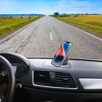 Автомобильный держатель для телефона на присоске, вращающийся держатель для лобового стекла, многоцелевой держатель для телефона, держатель для телефона в транспортном средстве для столов чёрный