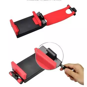 Автомобильный держатель для телефона на руль, универсальный кронштейн для GPS-навигатора, удобная автомобильная подставка для Xiaomi Iphone Samsung красный