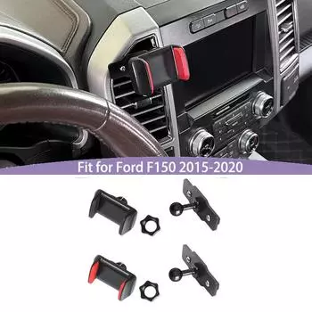 Автомобильный держатель для телефона на вентиляционное отверстие кондиционера, кронштейн для мобильного телефона, подставка для GPS-телефона, подходит для Ford F150 2015-2020, аксессуары для салона автомобиля чёрный