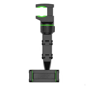 Автомобильный держатель для телефона на зеркало заднего вида, прочный противоскользящий коврик, вращающийся серый