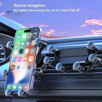 Автомобильный держатель для телефона, прочный, безопасный, плавный, устойчивый к тряске, устойчивый, автомобильная подставка для телефона, автомобильные аксессуары чёрный