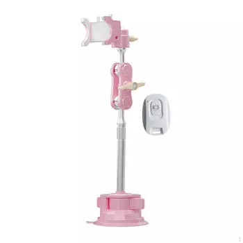 Автомобильный держатель для телефона с сильной присоской и длинным кронштейном, вращающийся на 360°, для приборной панели, простая установка чёрный