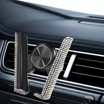 Автомобильный держатель для телефона с вентиляционным отверстием, регулируемый гибкий аксессуар для громкой связи, украшение с блестками colorful