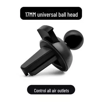 Автомобильный держатель для телефона с винтовым основанием и телескопическим металлическим крючком на спиральную решетку воздуховода