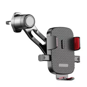 Автомобильный держатель для телефона с вращением на 360° на вентиляционную решетку - противоскользящая решетчатая конструкция с удлиненным кронштейном для телефонов 4-7,2 Standard Version чёрный