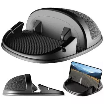 Автомобильный держатель для телефона, силиконовый держатель для телефона на приборной панели, фиксированный кронштейн для мобильного телефона с функцией Hands Free, поддержка большинства автомобилей чёрный