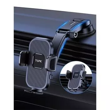 Автомобильный держатель для телефона TOPK, гравитационная подставка для iPhone, Xiaomi, Samsung, автомобильная мобильная поддержка для приборной панели, лобового стекла, воздуховода, крепления для телефона