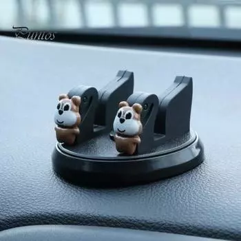 Автомобильный держатель для телефона Универсальный вращение на 360 градусов Назад Клейкая навигация Животный дизайн Милая мультяшная кукла Автомобильный кронштейн для телефона GPS Подставка Автоаксессуары A