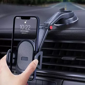 Автомобильный держатель для телефона, универсальный автомобильный держатель-присоска, подставка для сотового телефона с вращением на 360 градусов, кронштейн для поворота приборной панели лобового стекла автомобиля C чёрный