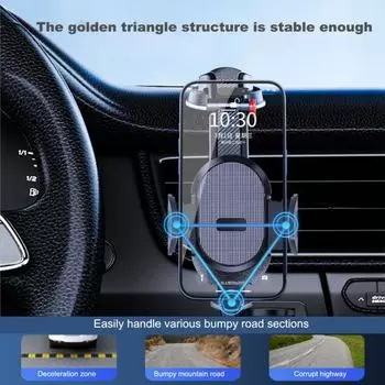 Автомобильный держатель для телефона, универсальный автомобильный держатель на присоске, подставка для сотового телефона с поворотом на 360 градусов C чёрный