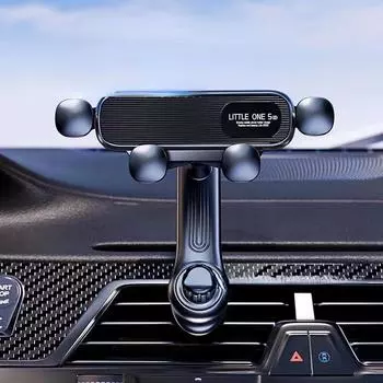 Автомобильный держатель для телефона в вентиляционных отверстиях с зажимом, удлинитель, вращающийся на 360°, держатель для смартфона в автомобиле, кронштейн для смартфона, поддержка GPS чёрный